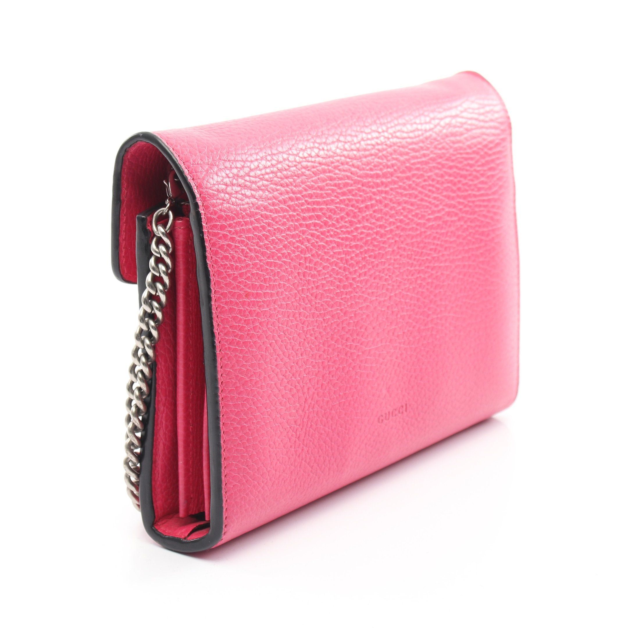 Gucci Gucci Dionysus Chain Wallet Leather Pink Size ONE SIZE - 2 Thumbnail