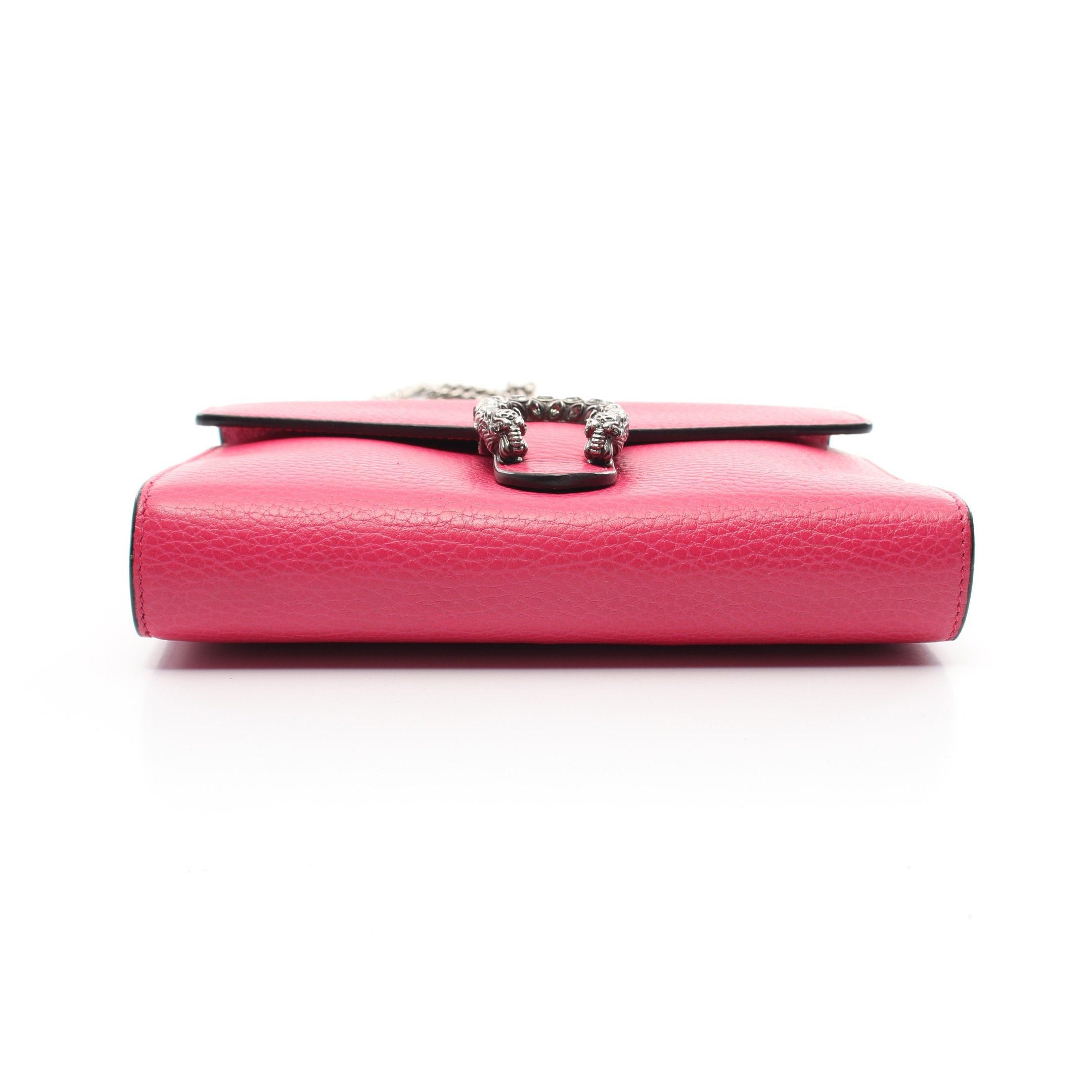 Gucci Gucci Dionysus Chain Wallet Leather Pink Size ONE SIZE - 13 Thumbnail