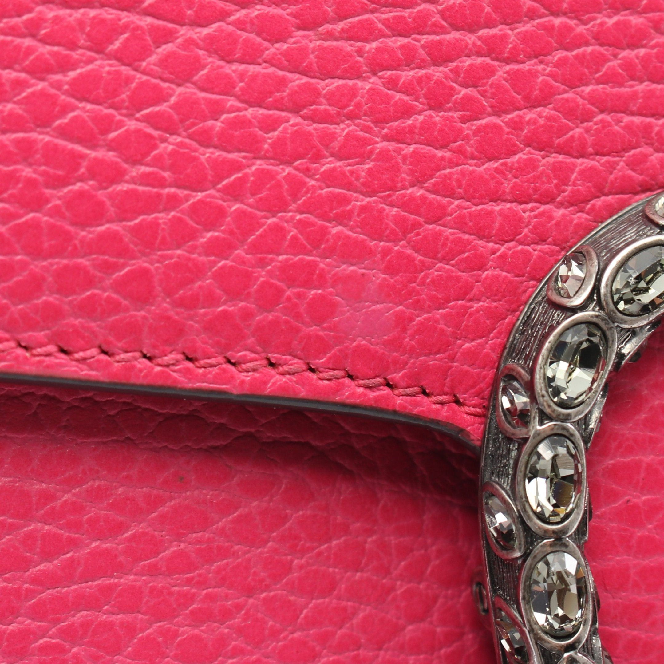 Gucci Gucci Dionysus Chain Wallet Leather Pink Size ONE SIZE - 9 Thumbnail