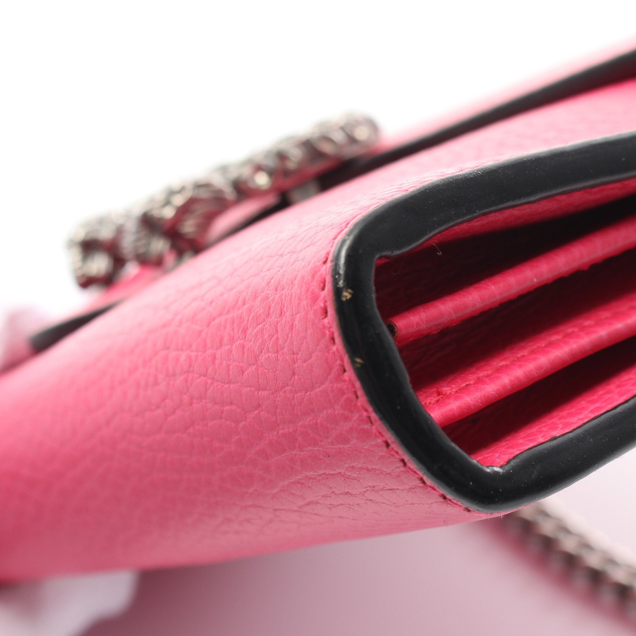 Gucci Gucci Dionysus Chain Wallet Leather Pink Size ONE SIZE - 10 Thumbnail