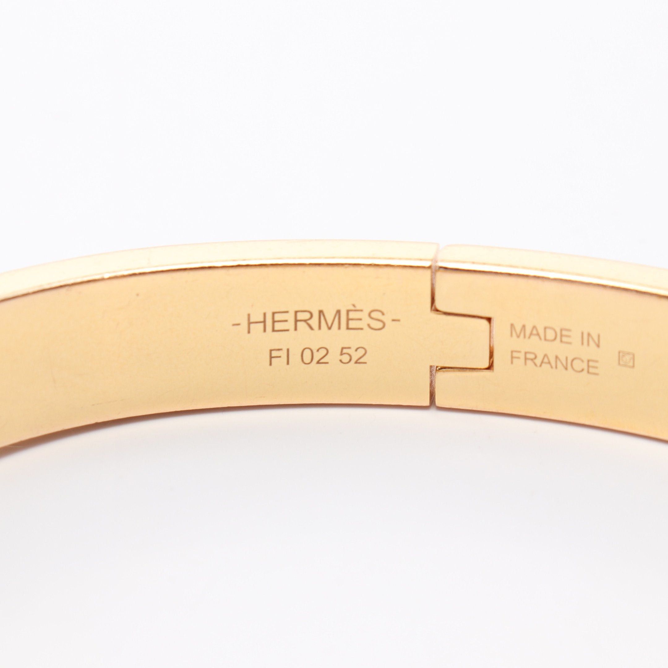 Hermes Hermes Mini Click Chaîne Bangle Gp Enamel Gold Silver Light Pink Size ONE SIZE - 4 Thumbnail