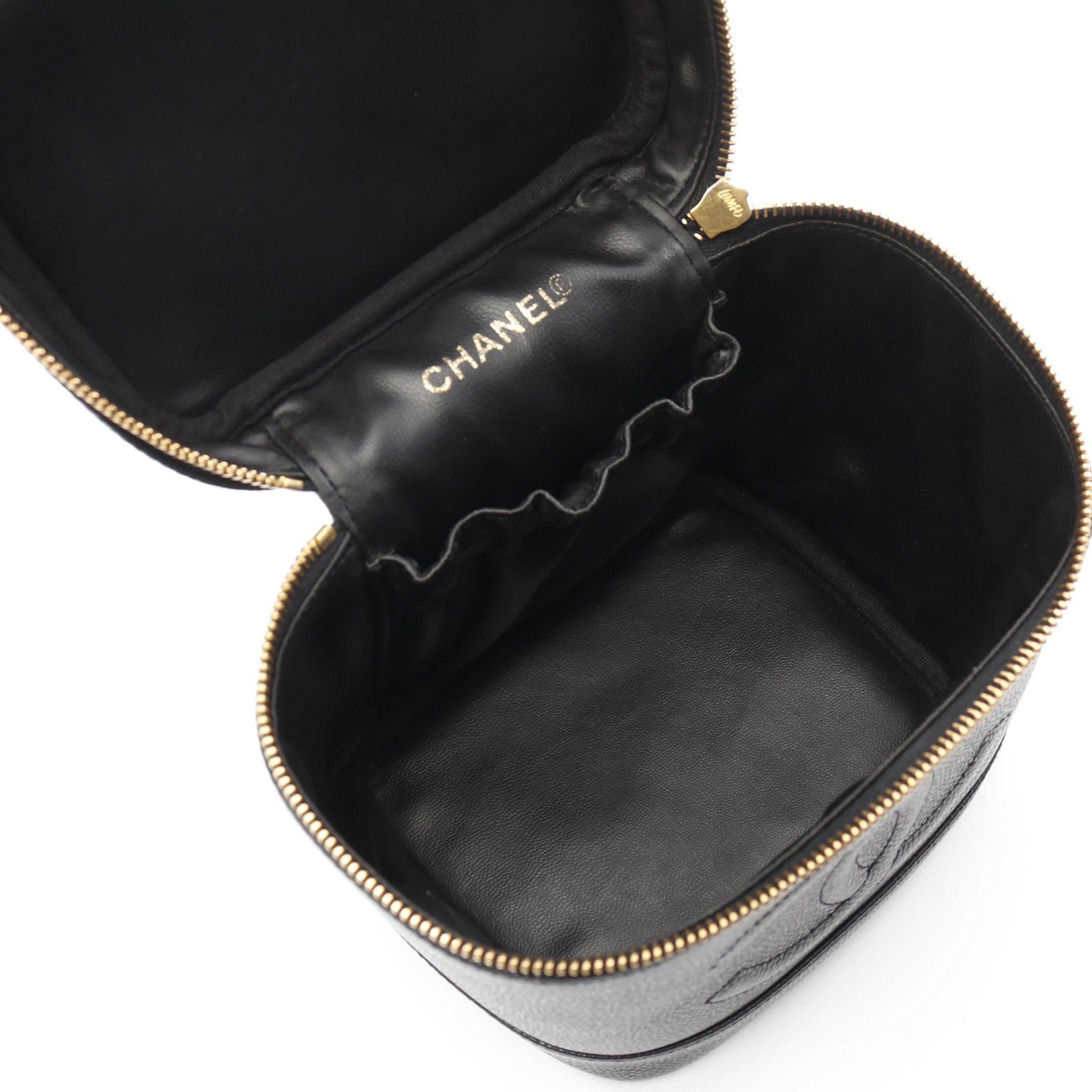 Chanel Chanel Coco Mark Handbag Vanity Bag Caviar Skin Black Gold Hardware Size ONE SIZE - 3 Thumbnail