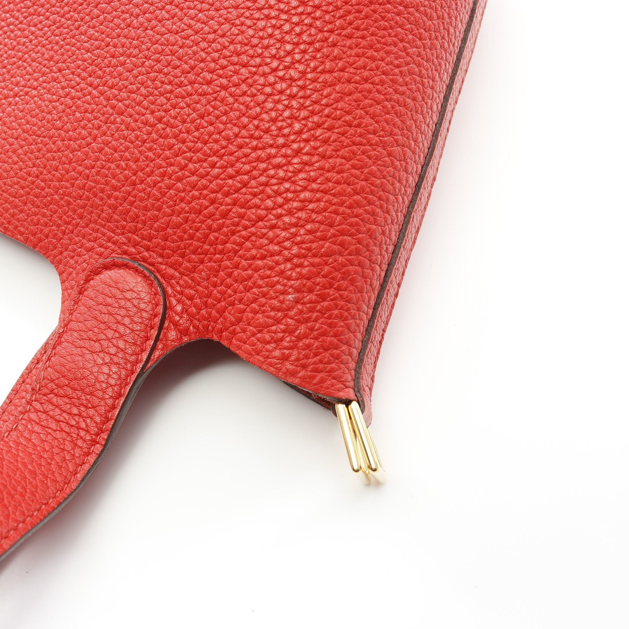 Hermes Hermes Picotan Lock Pm Rouge Tomato Handbag Clemence Leather Red Gold Hardware Y Stamp Size ONE SIZE - 8 Thumbnail