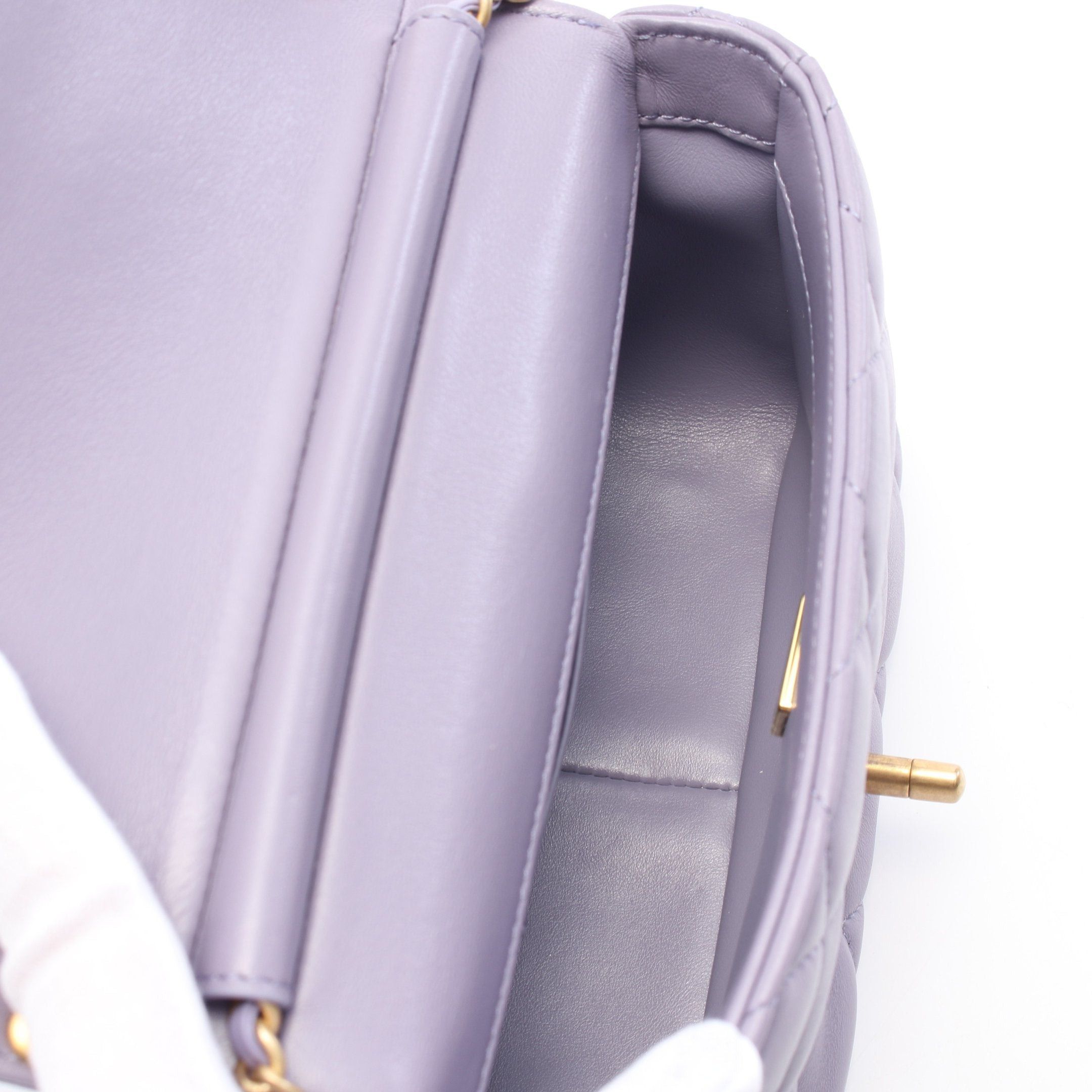 Chanel Chanel Matelasse Mini Flap Bag Chain Shoulder Leather Light Purple Gold Hardware Size ONE SIZE - 3 Thumbnail