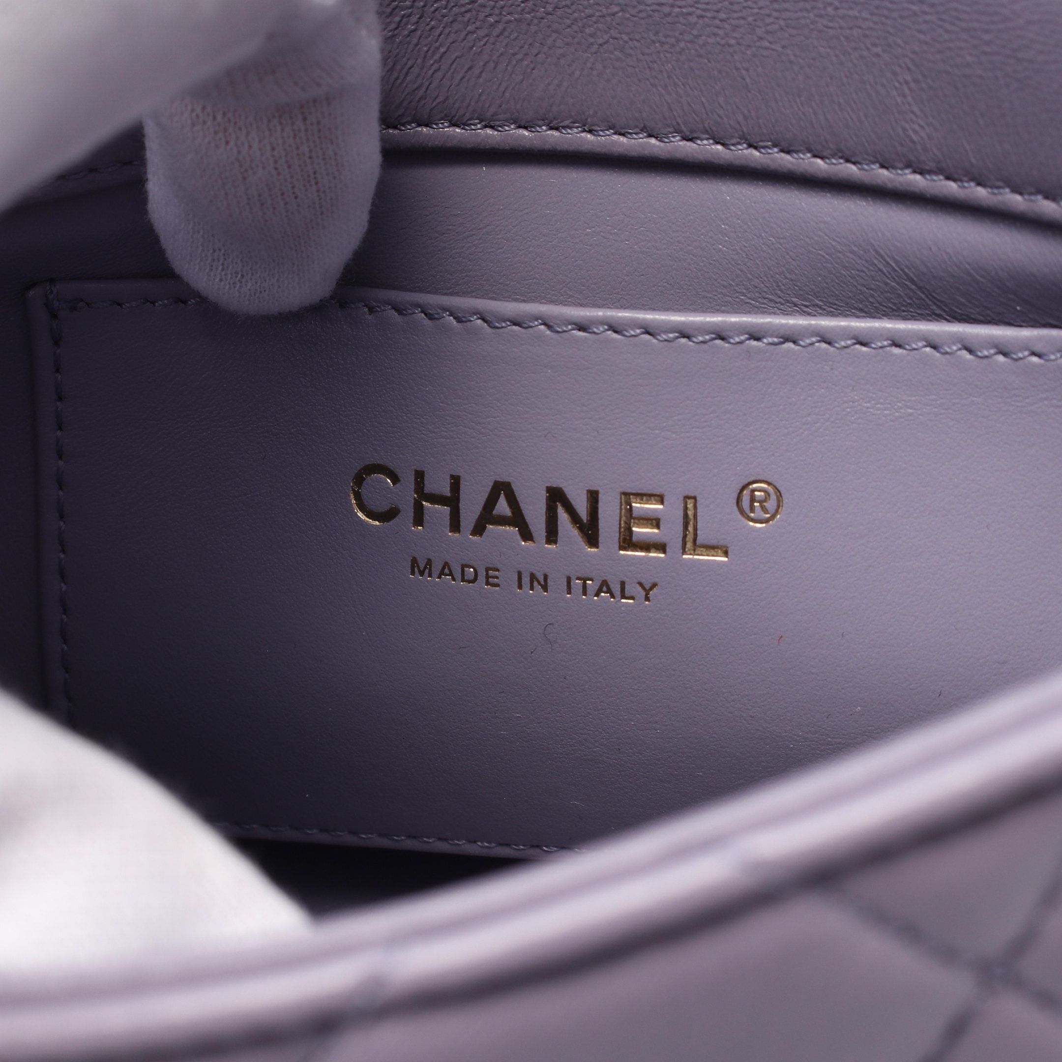 Chanel Chanel Matelasse Mini Flap Bag Chain Shoulder Leather Light Purple Gold Hardware Size ONE SIZE - 4 Thumbnail