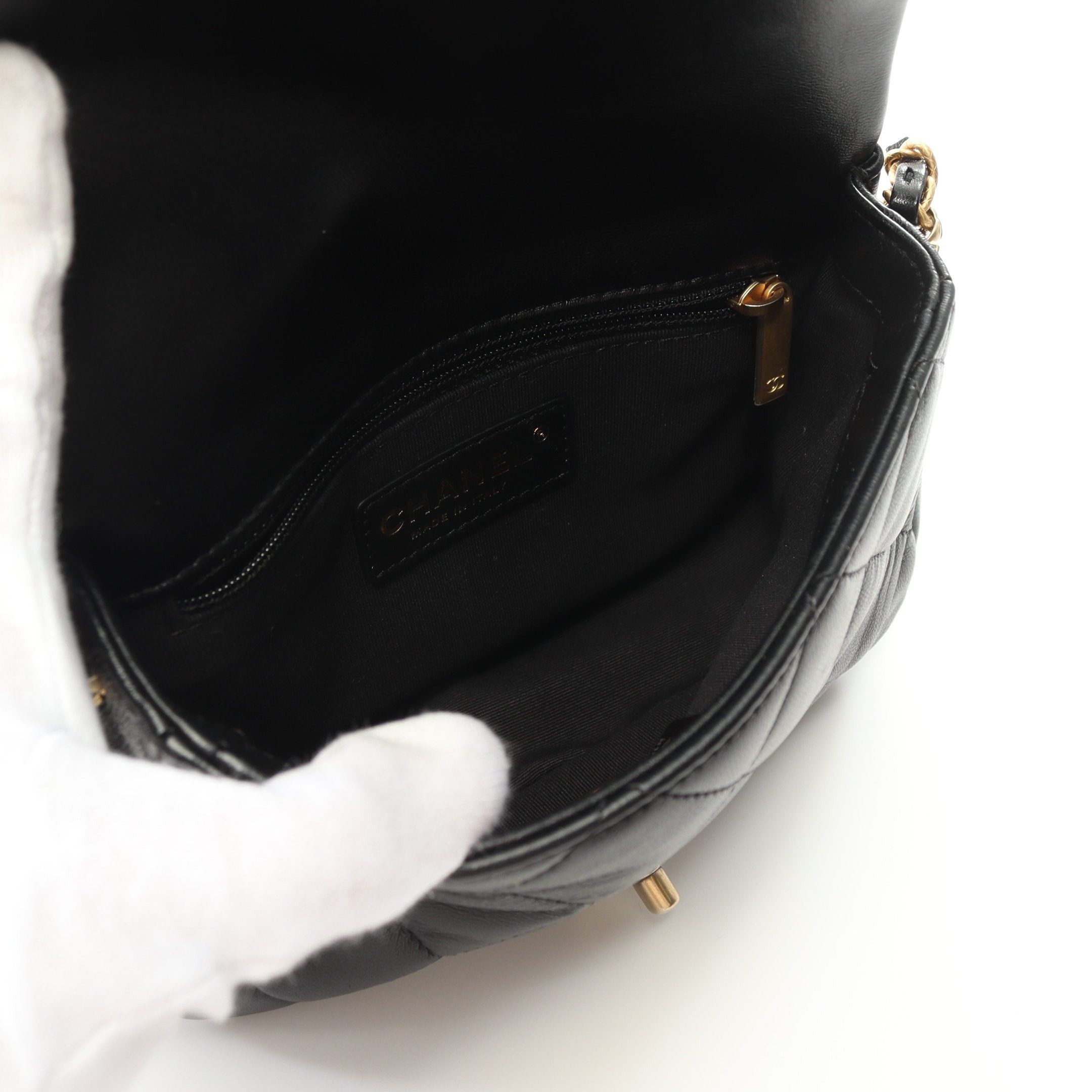 Chanel Chanel Matelasse Chain Shoulder Bag Lambskin Black Gold Hardware Size ONE SIZE - 3 Thumbnail