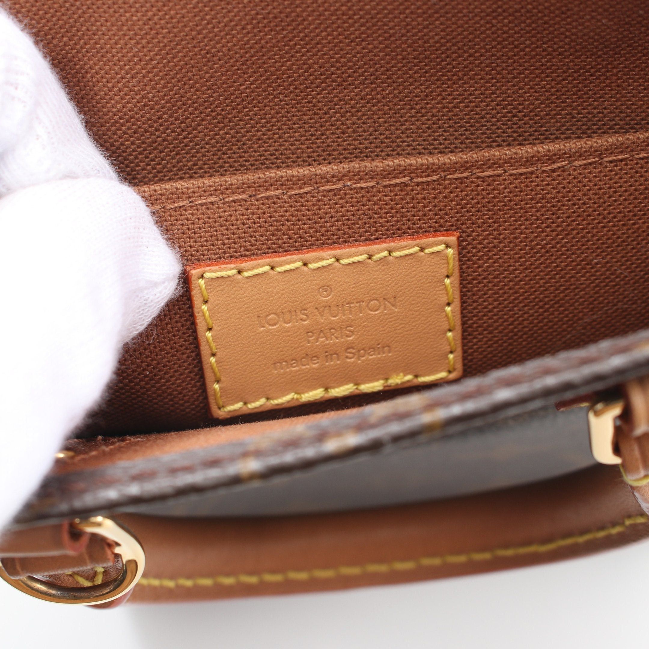 Louis Vuitton Louis Vuitton Petite Sac Plat Monogram Handbag Leather Brown Size ONE SIZE - 4 Thumbnail