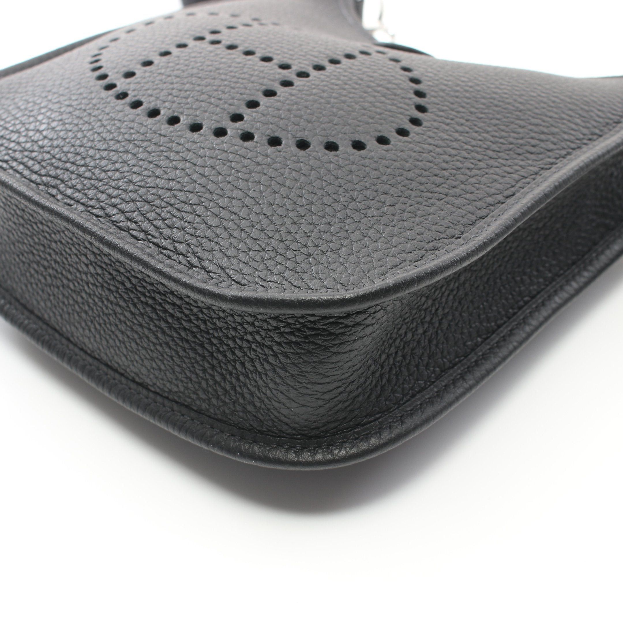 Hermes Hermes Evelyn Tpm Amazon Shoulder Bag Clemence Leather Black Silver Hardware B Stamp Size ONE SIZE - 6 Thumbnail