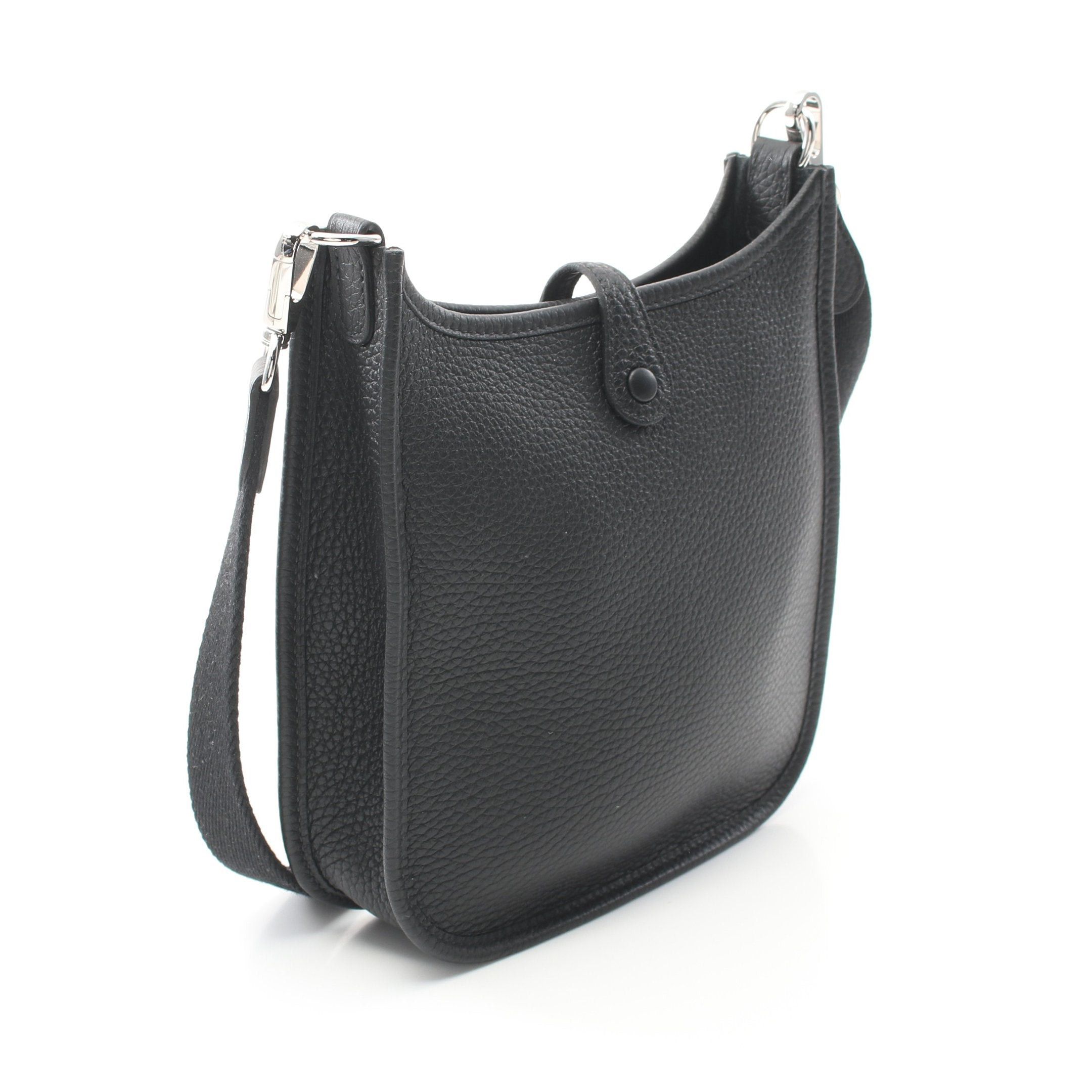 Hermes Hermes Evelyn Tpm Amazon Shoulder Bag Clemence Leather Black Silver Hardware B Stamp Size ONE SIZE - 2 Thumbnail
