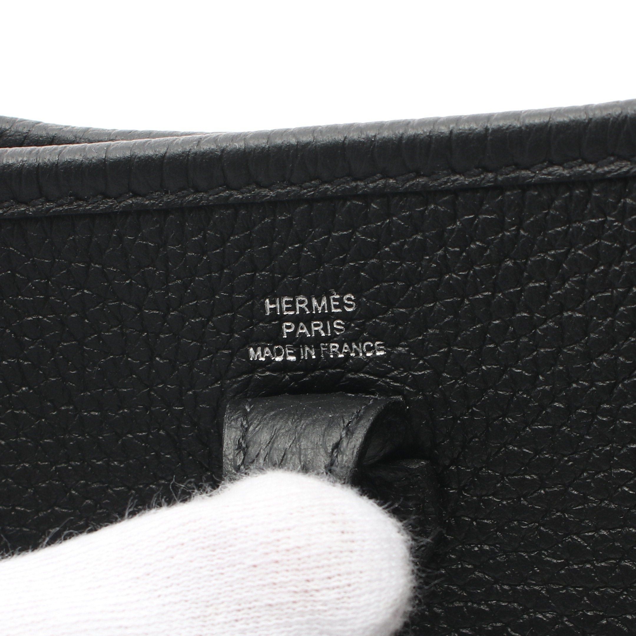 Hermes Hermes Evelyn Tpm Amazon Shoulder Bag Clemence Leather Black Silver Hardware B Stamp Size ONE SIZE - 4 Thumbnail