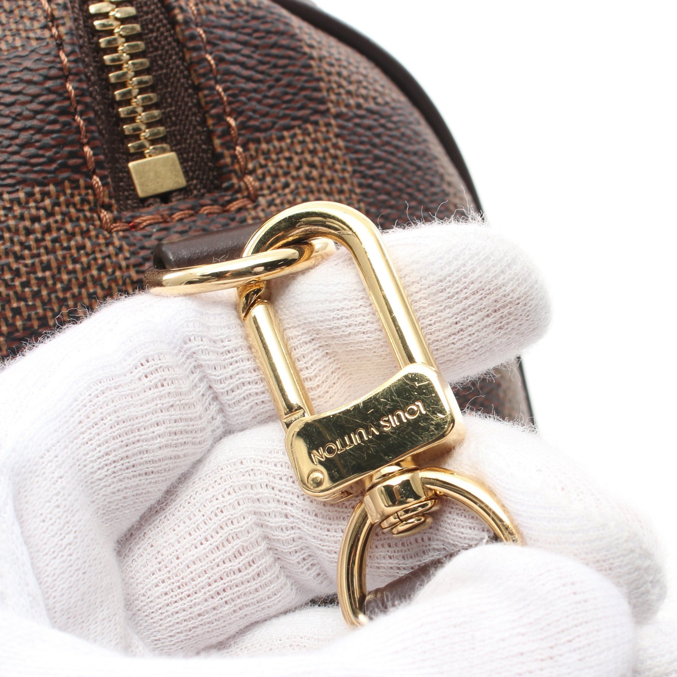 Louis Vuitton Louis Vuitton Speedy 20 Damier Ebene Handbag Leather Brown Size ONE SIZE - 6 Thumbnail