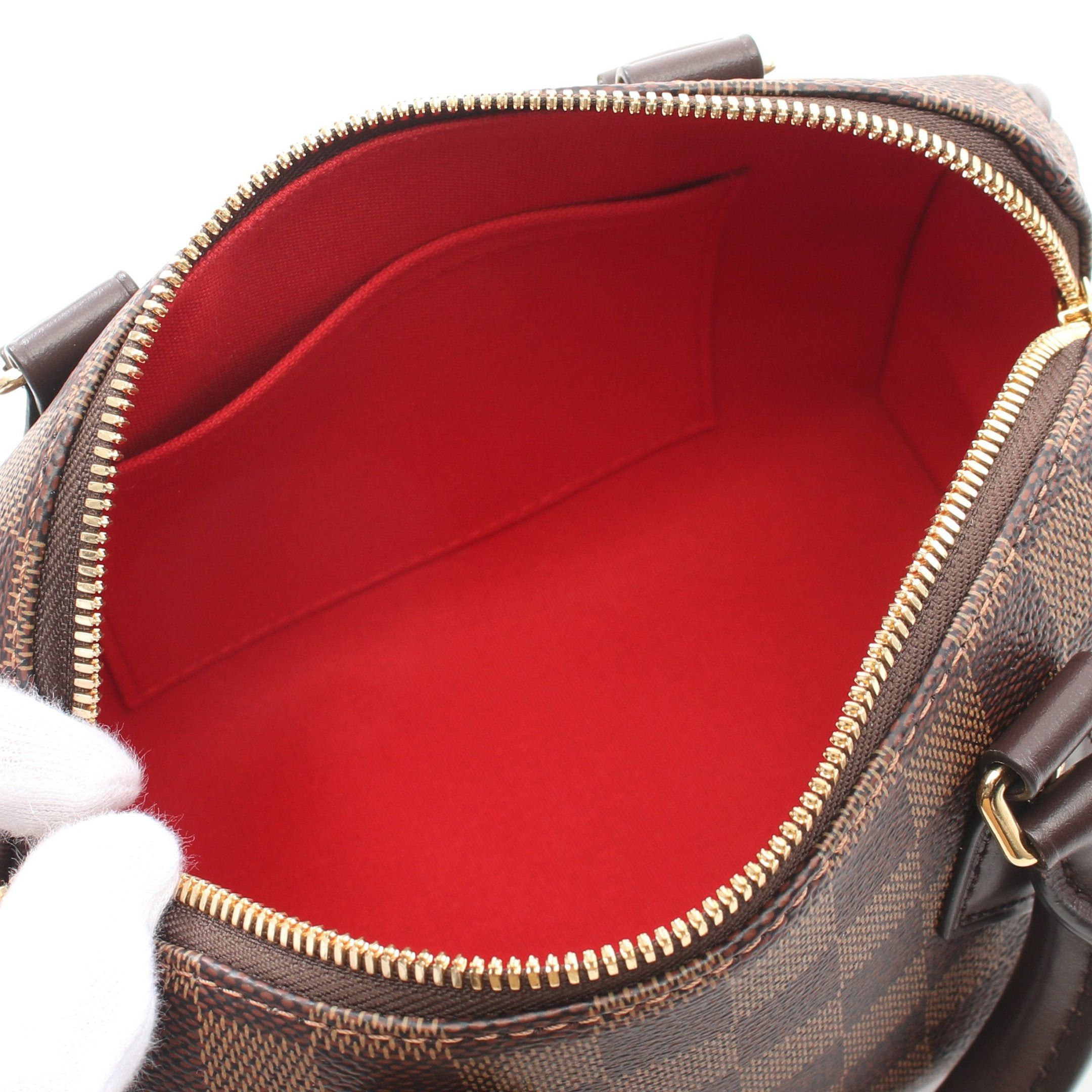 Louis Vuitton Louis Vuitton Speedy 20 Damier Ebene Handbag Leather Brown Size ONE SIZE - 3 Thumbnail