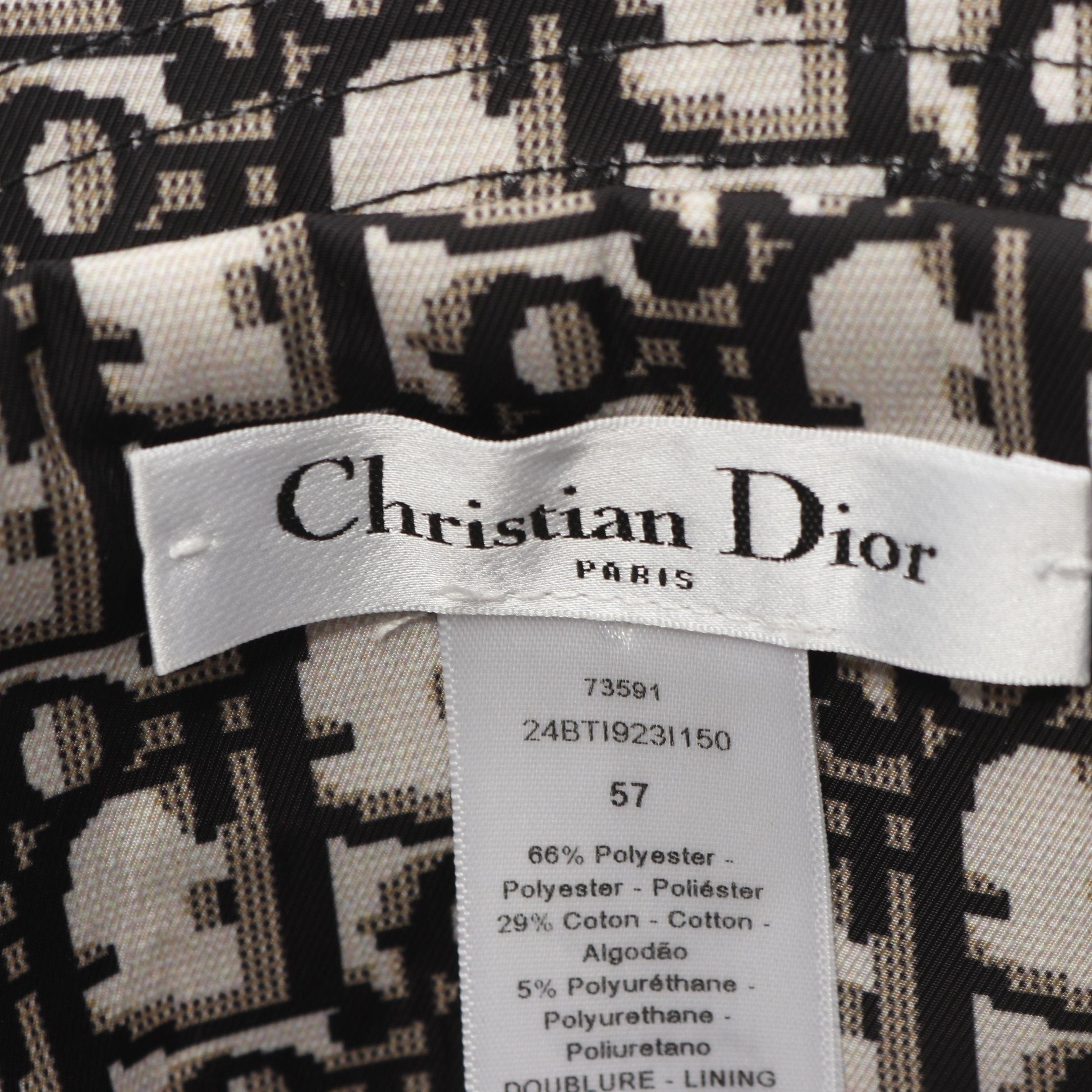 Dior Dior Bucket Hat Check Fabric Black White Reversible Size ONE SIZE - 4 Thumbnail