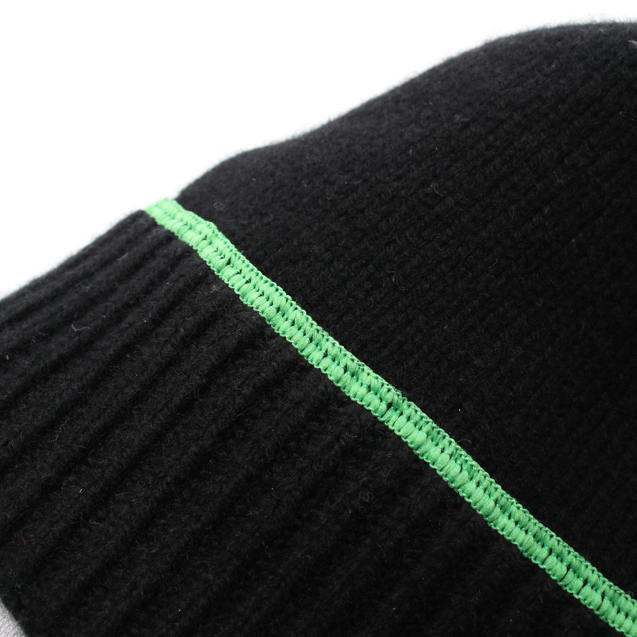 Bottega Veneta Bottega Veneta Knit Cap Beanie Wool Cashmere Black Light Green Size ONE SIZE - 7 Thumbnail