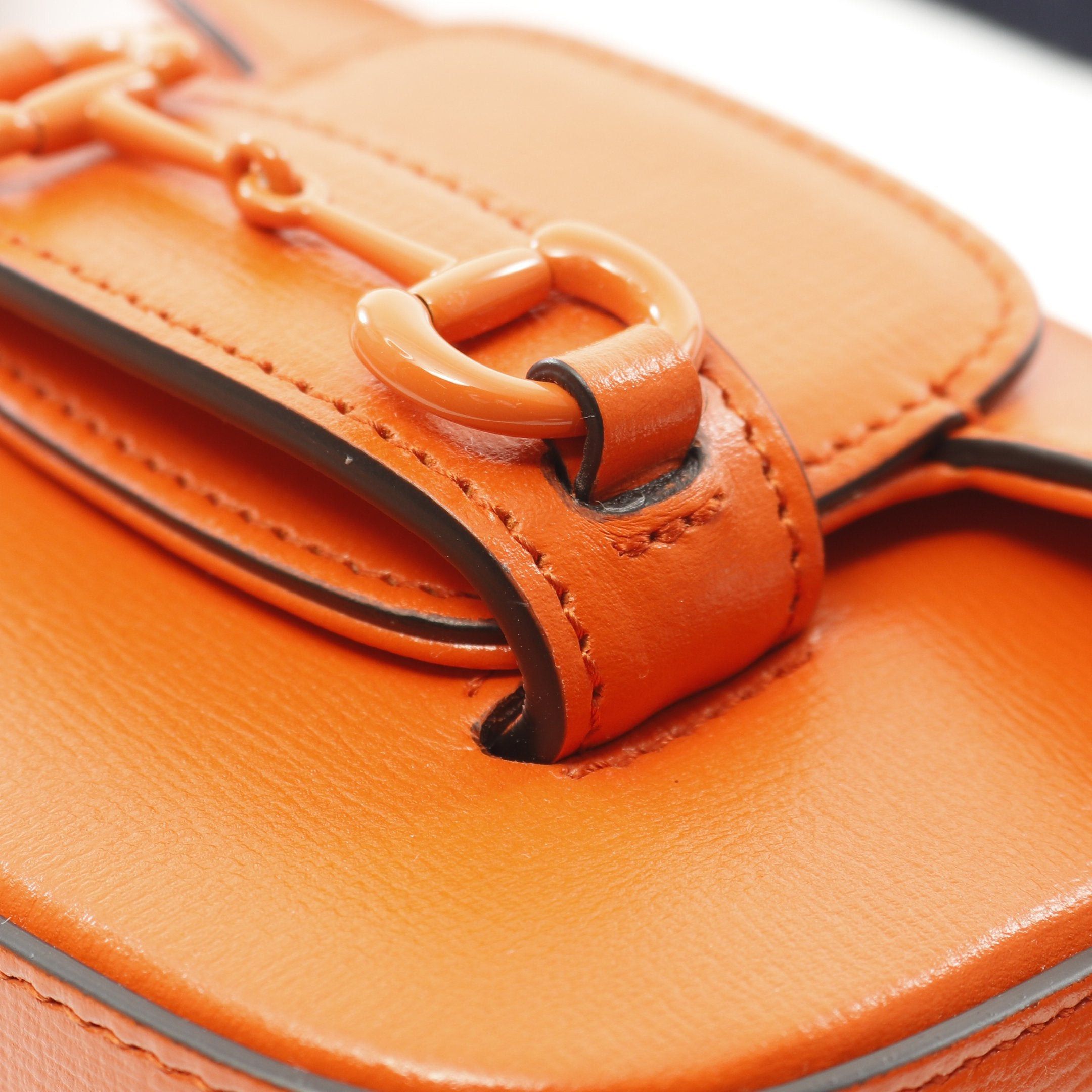 Gucci Gucci Mini Horsebit 1955 Shoulder Bag Leather Orange Size ONE SIZE - 6 Thumbnail