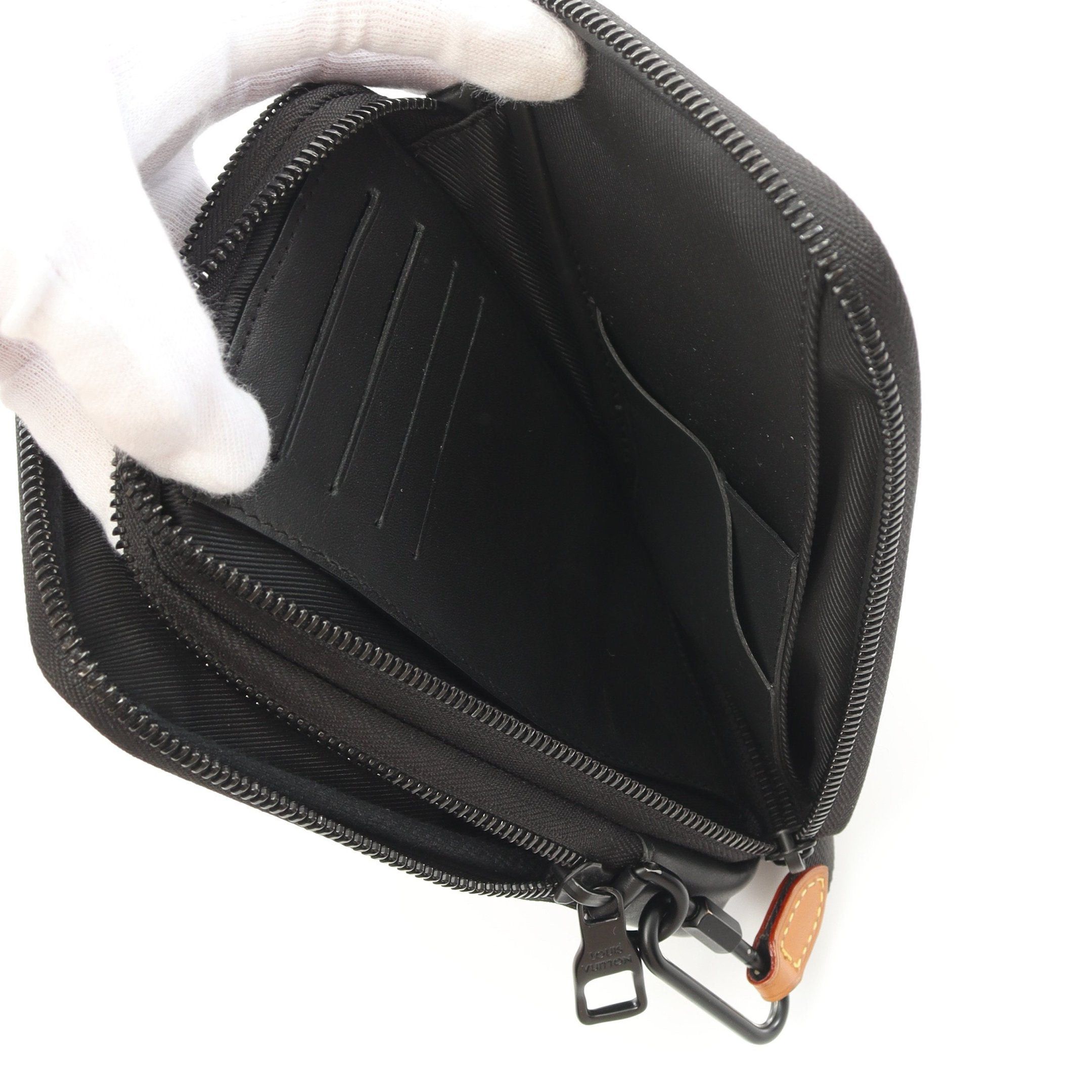 Louis Vuitton Louis Vuitton Louis Vuitton * Nigo Double Phone Pouch Shoulder Bag Leather Brown Multicolor Size ONE SIZE - 4 Thumbnail