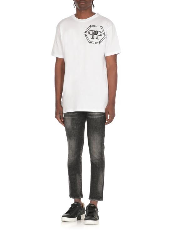 Philipp Plein PHILIPP PLEIN Men T-Shirts PAECMTK8122 PJY002N01 White Size US XL / EU 56 / 4 - 2 Thumbnail