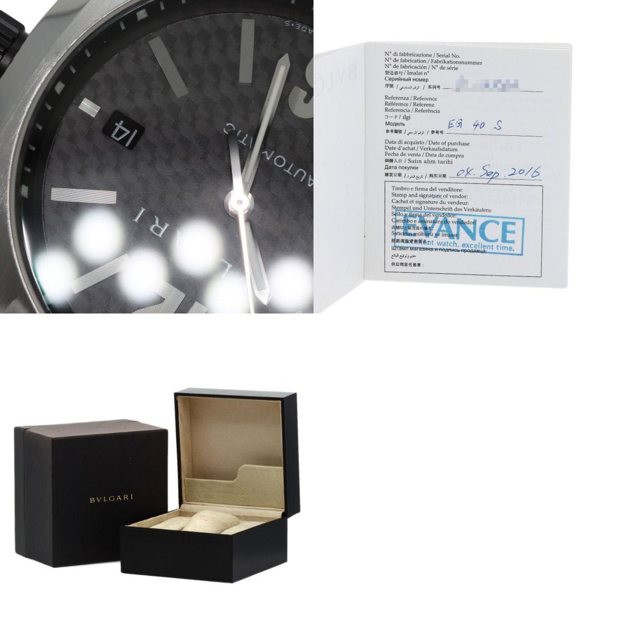 Bvlgari Bvlgari EG40 Ergon Carbon Watch Stainless Steel Rubber Men's Size ONE SIZE - 10 Thumbnail