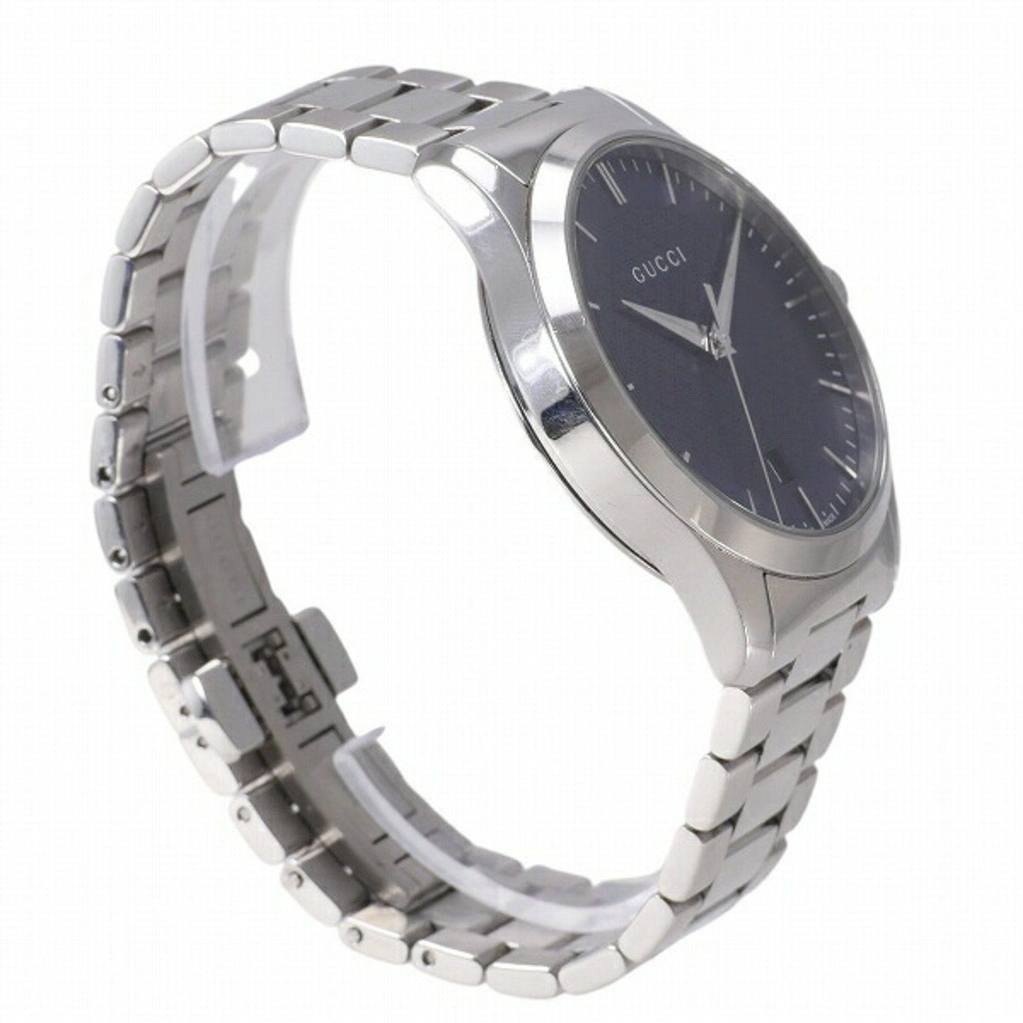 Gucci Gucci G Timeless 126.4 Quartz Navy Dial Watch Men's Size ONE SIZE - 3 Thumbnail