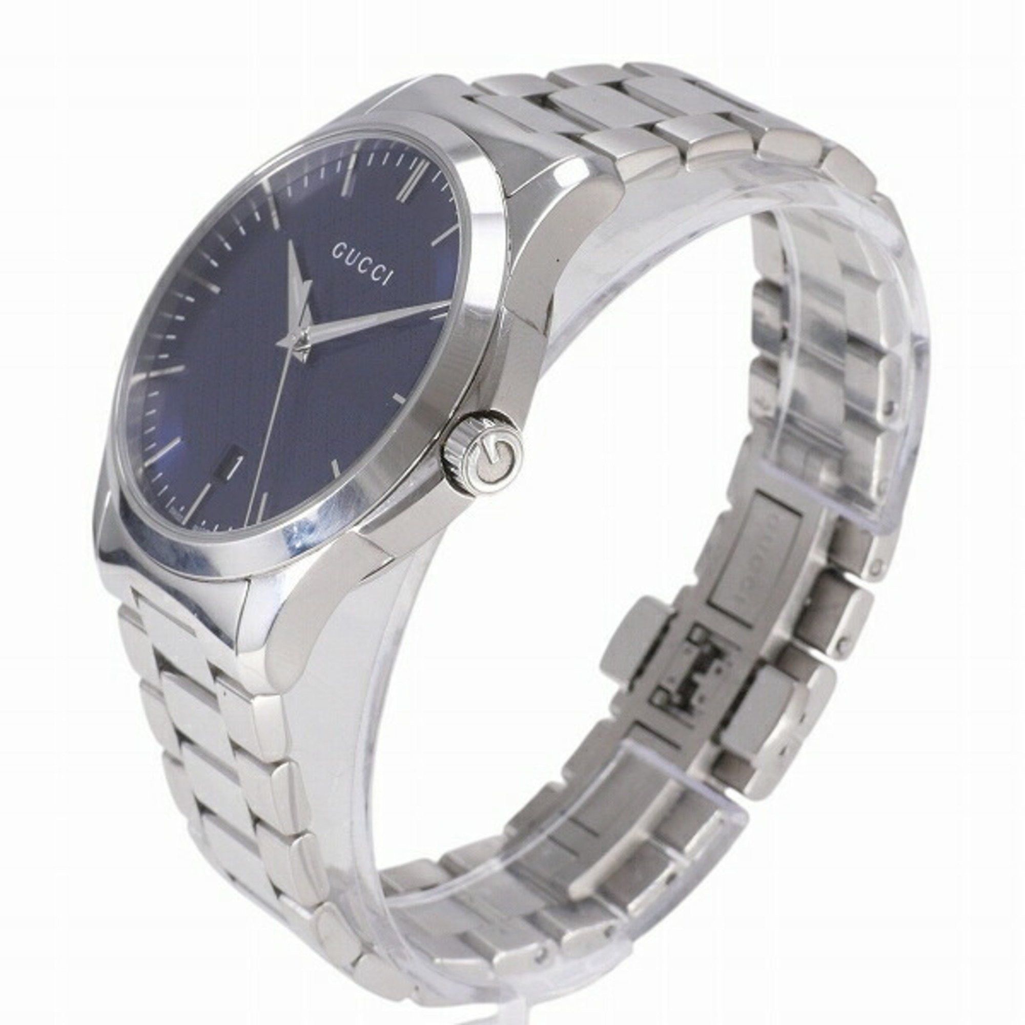 Gucci Gucci G Timeless 126.4 Quartz Navy Dial Watch Men's Size ONE SIZE - 2 Thumbnail