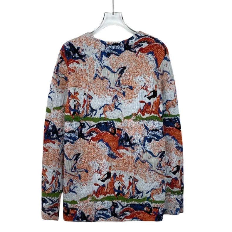 Colorful Christian Dior Knit Long Sleeve Sweater Menswear