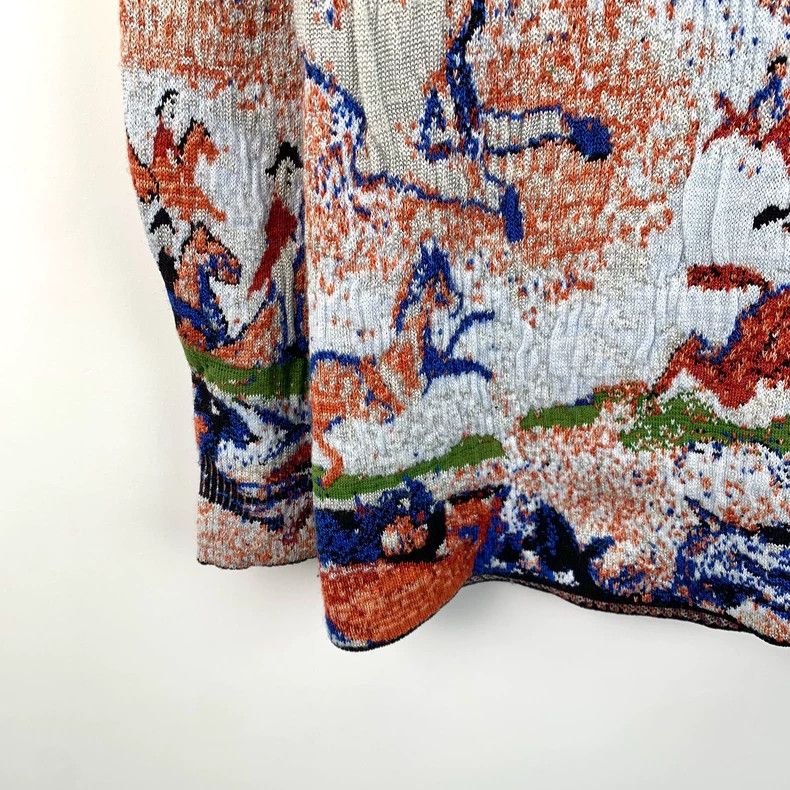 Colorful Christian Dior Knit Long Sleeve Sweater Menswear