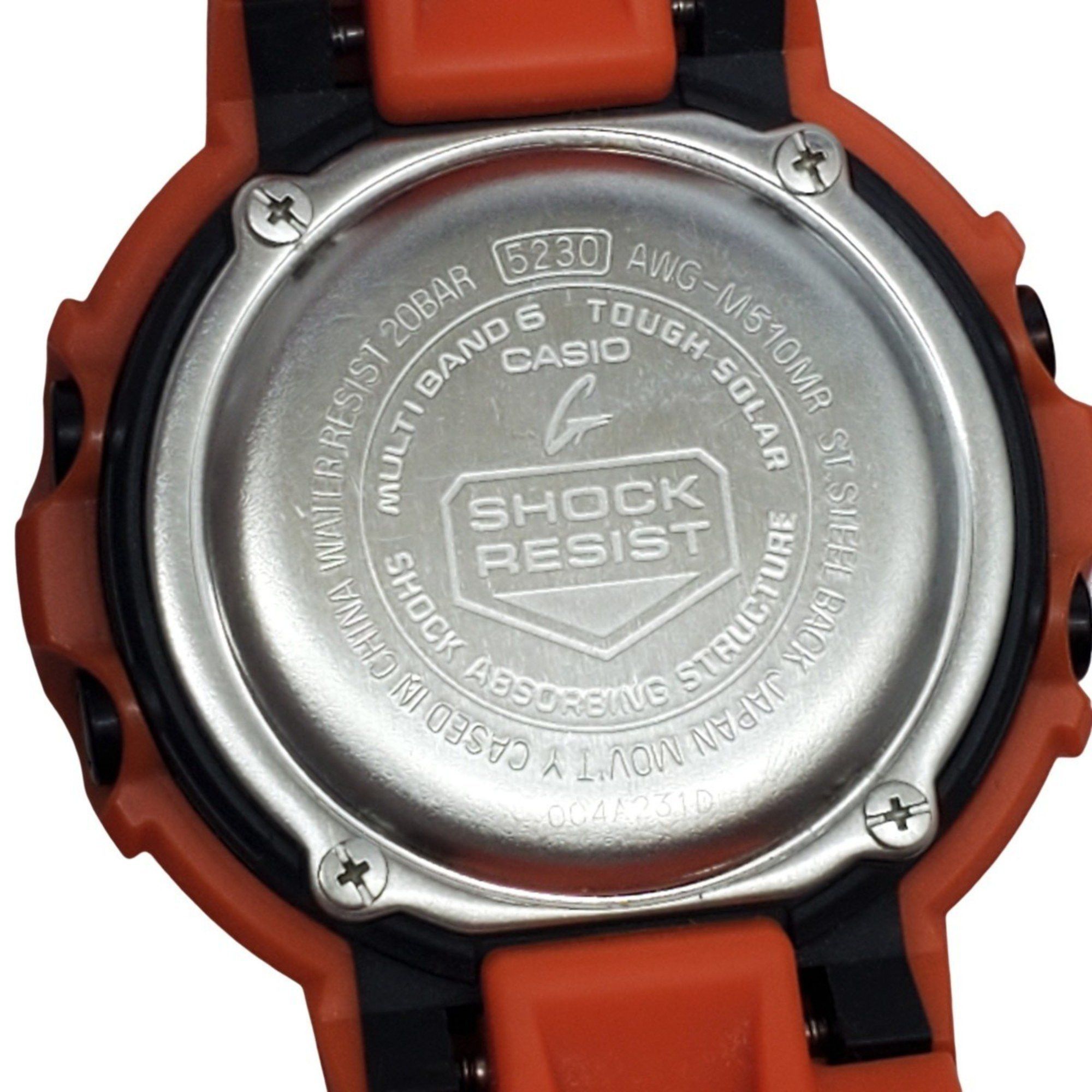 Casio G-SHOCK CASIO Watch AWG-M510MR Analog-digital Digital-analog Orange Tough Solar Radio Kaizuka Store ITAXR39F2HVW Size ONE SIZE - 8 Thumbnail