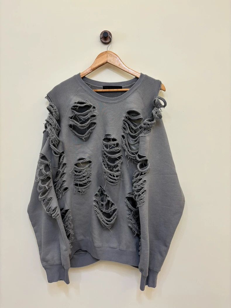 Jun Nakayama Distressed Crewneck Sweatshirt