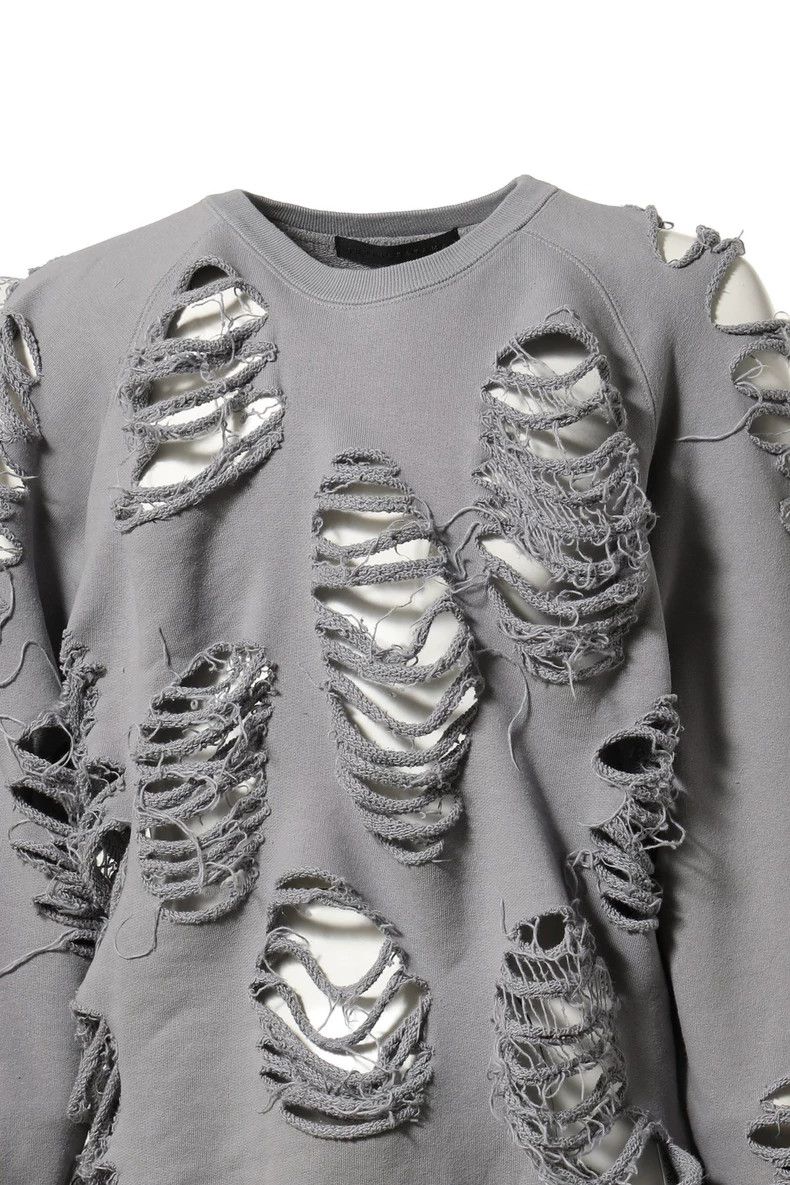 Junya Watanabe Jun Nakayama Distressed Crewneck Sweatshirt Size US L / EU 52-54 / 3 - 5 Thumbnail