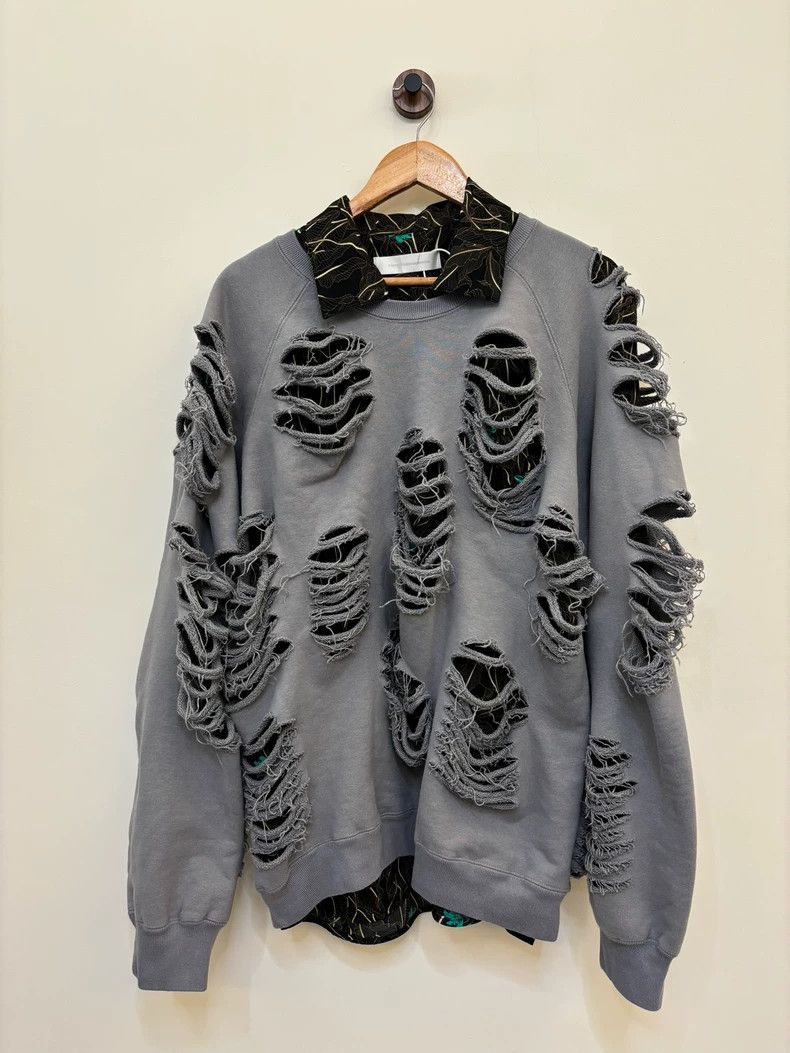 トップス JUN/NAKAYAMA DISTRESSED CREWNECK SWEAT NUBIAN（ヌビアン）の「【JUN/NAKAYAMA】DISTRESSED CREWNECK