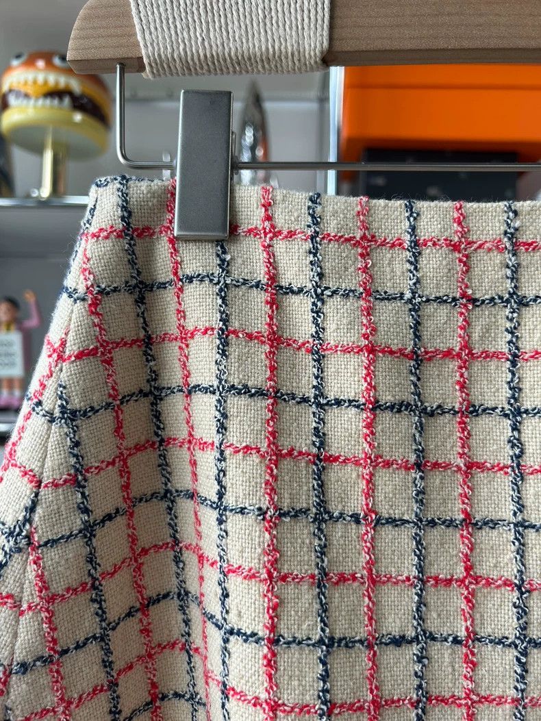 Gucci Gucci Red Blue Check Wool Skirt-dmc Size 38" / US 16 / IT 52 - 2 Thumbnail