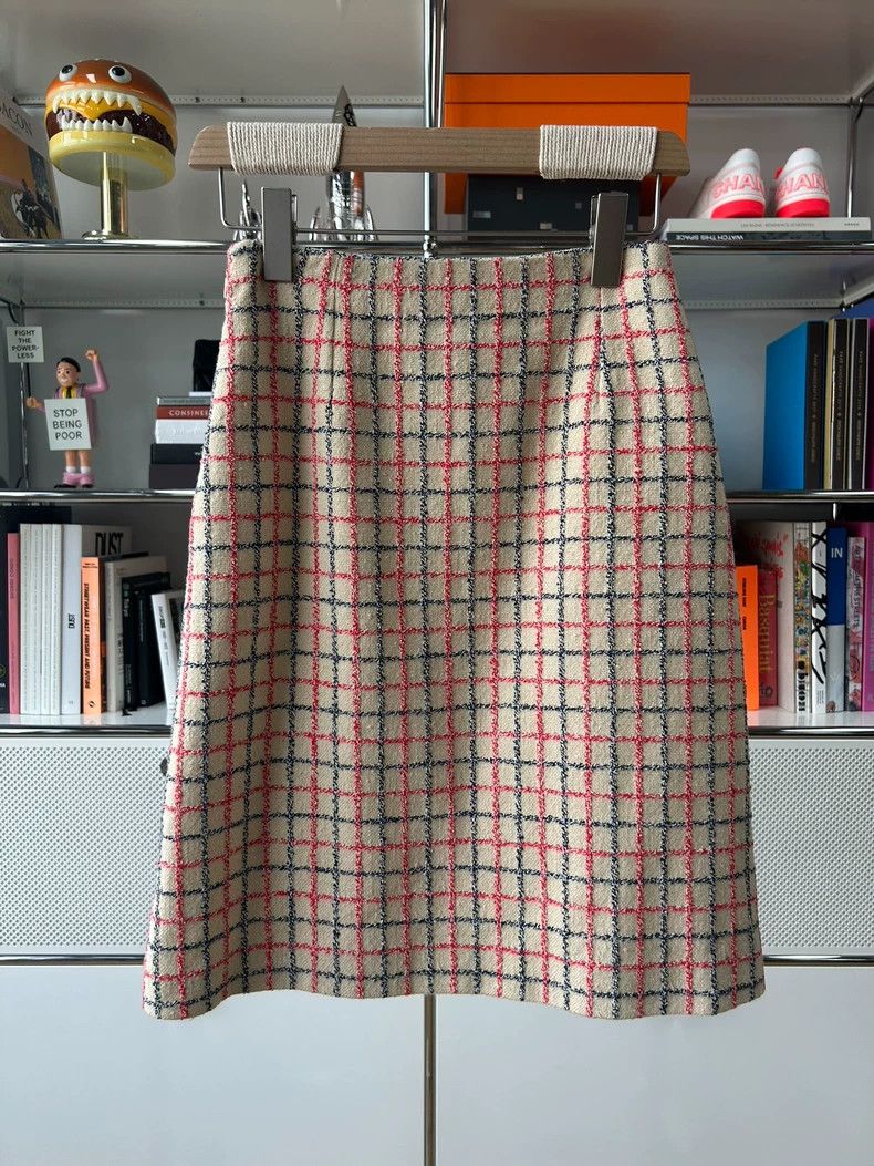 Gucci Gucci Red Blue Check Wool Skirt-dmc Size 38" / US 16 / IT 52 - 3 Thumbnail