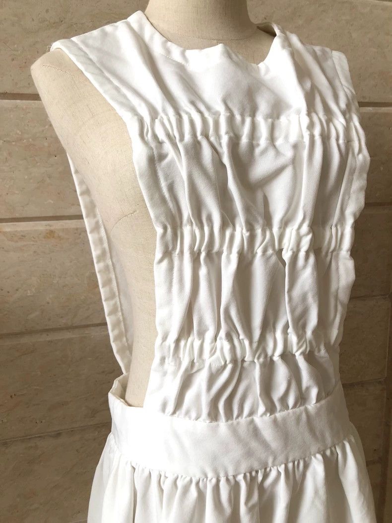 Comme des Garcons White Suspender Dress by COMME des GARCONS-dmc Size S / US 4 / IT 40 - 5 Thumbnail