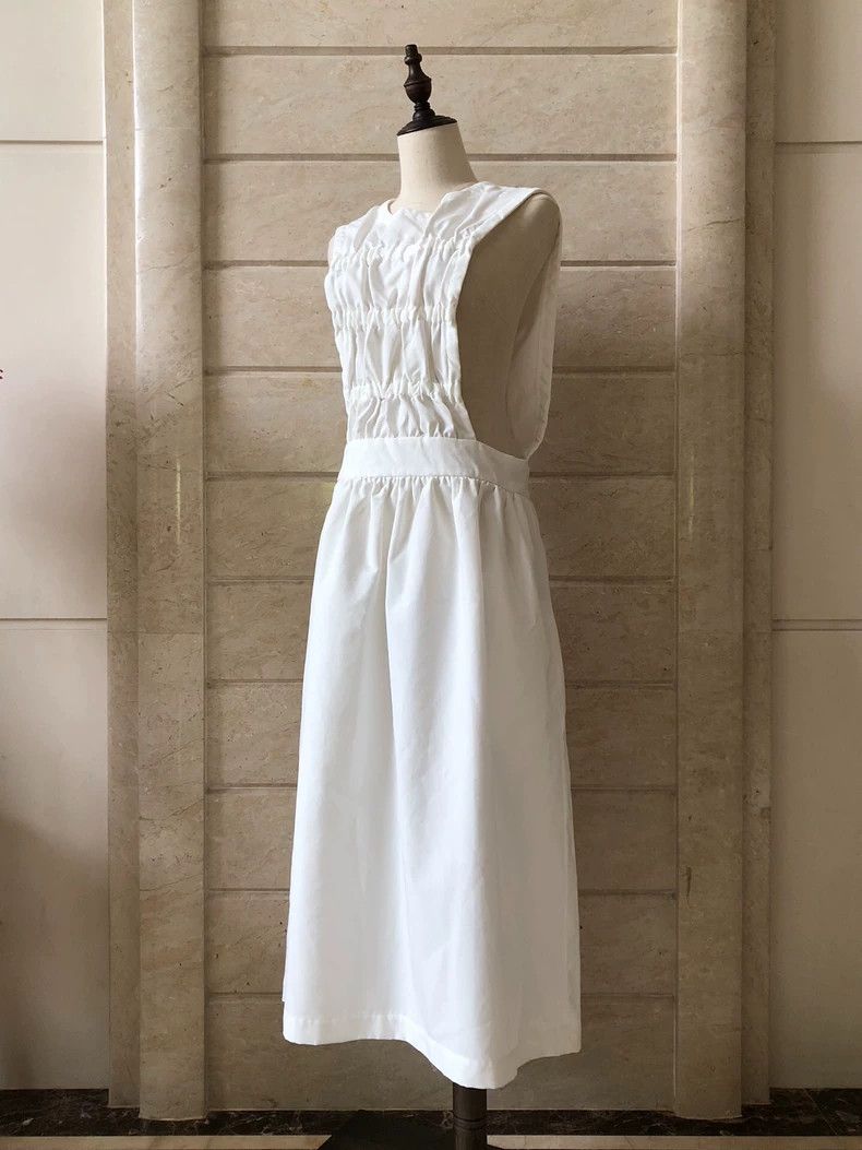 Comme des Garcons White Suspender Dress by COMME des GARCONS-dmc Size S / US 4 / IT 40 - 2 Thumbnail