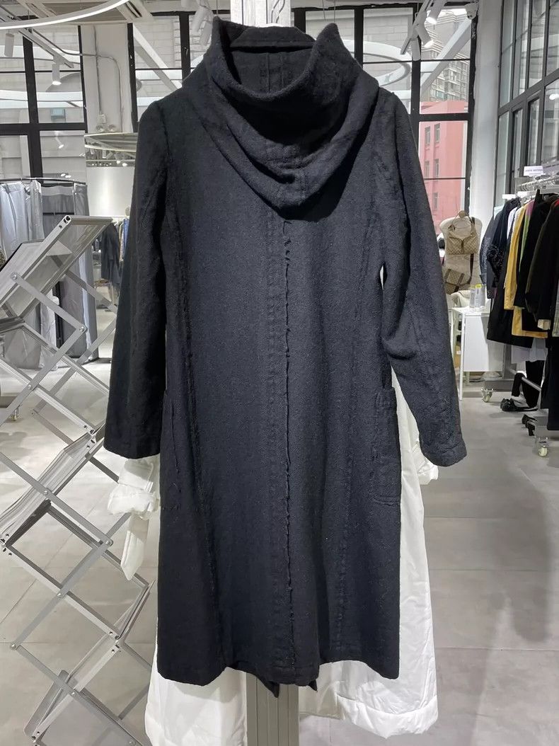 Y's Black Duffle Coat with Horn Buckles-dmc Size US M / EU 48-50 / 2 - 3 Thumbnail
