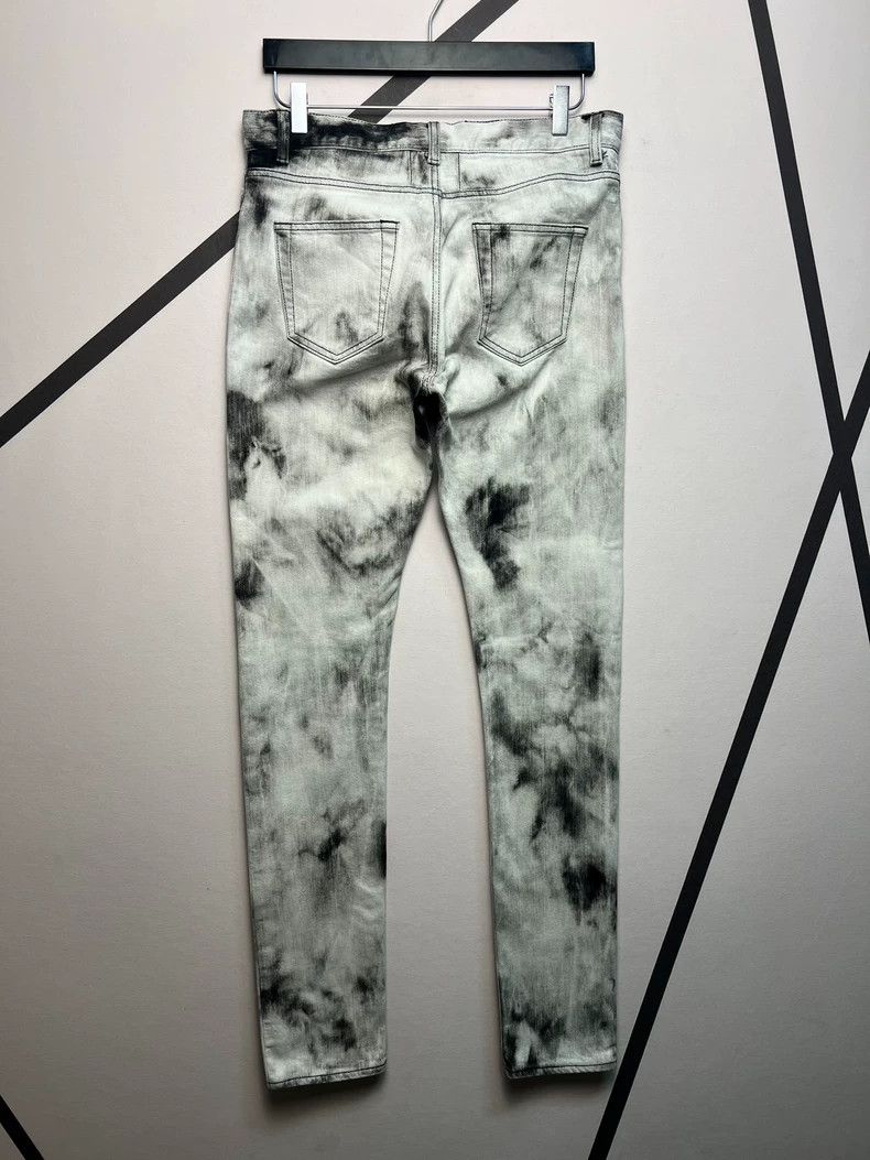 Saint Laurent Paris Black and White Rendered Denim Pants-dmc Size US 31 - 2 Thumbnail