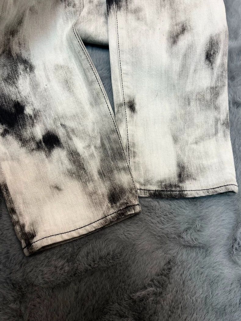 Saint Laurent Paris Black and White Rendered Denim Pants-dmc Size US 31 - 7 Thumbnail