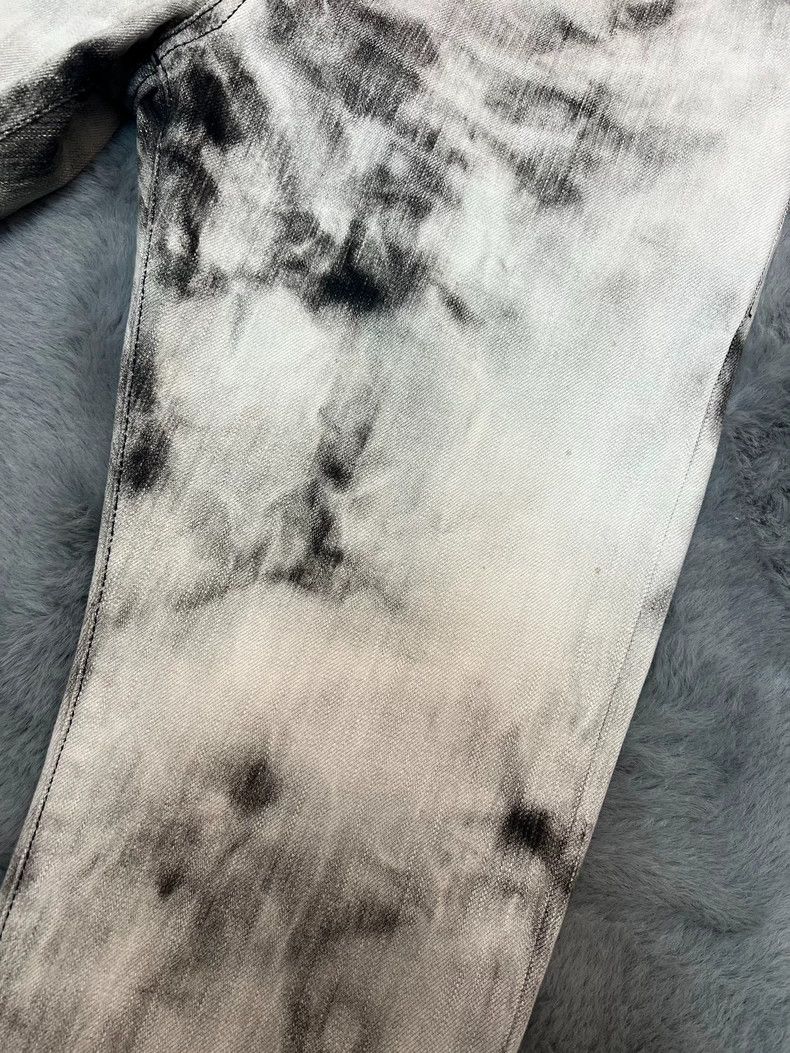 Saint Laurent Paris Black and White Rendered Denim Pants-dmc Size US 31 - 5 Thumbnail