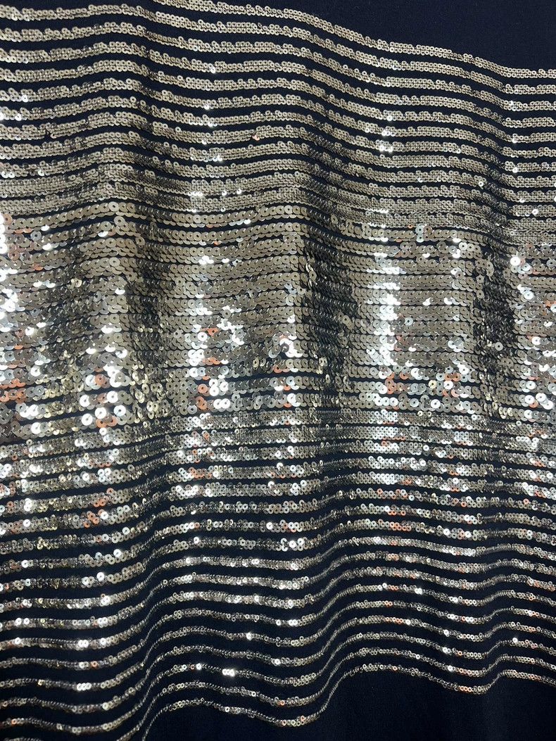 Saint Laurent Paris Saint Laurent Black Gold Stripe Short Sleeve Tee-dmc Size US M / EU 48-50 / 2 - 3 Thumbnail