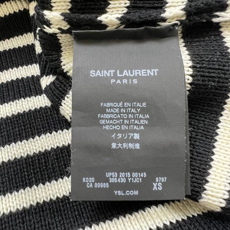 Yves Saint Laurent Black and White Striped Turtleneck Sweater-dmc Size US XS / EU 42 / 0 - 4 Thumbnail