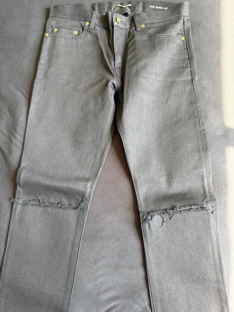 Saint Laurent Paris Saint Laurent Black Ripped Denim Pants-dmc Size US 32 / EU 48 - 3 Thumbnail