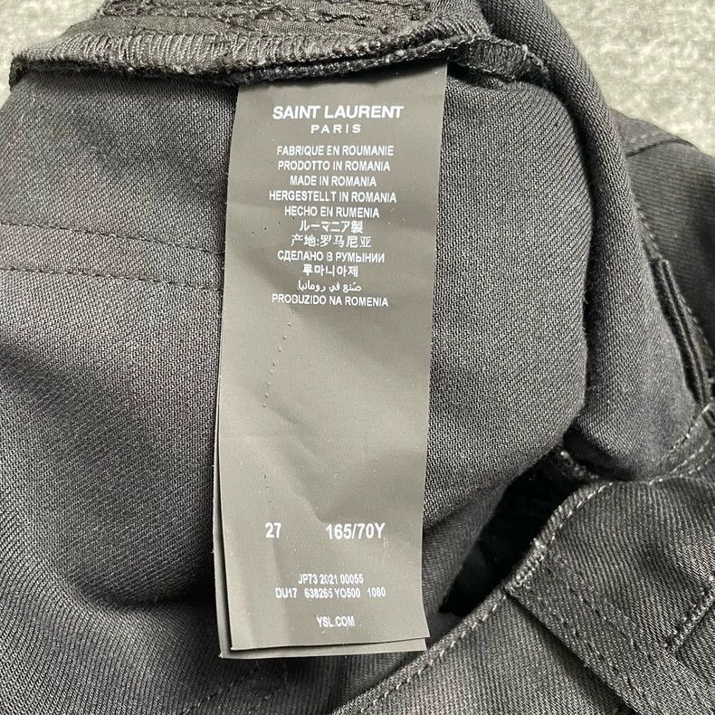 Saint Laurent Paris Black Saint Laurent Straight Leg Pants-dmc Size US 27 - 5 Thumbnail