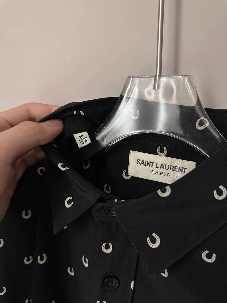 Yves Saint Laurent Saint Laurent Silk Horsebit Print Shirt-dmc Size US M / EU 48-50 / 2 - 3 Thumbnail