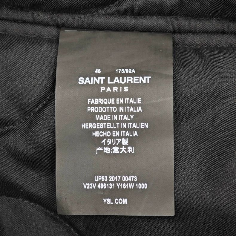 Saint Laurent Paris Saint Laurent Black Lettered Jacket-dmc Size US M / EU 48-50 / 2 - 4 Thumbnail