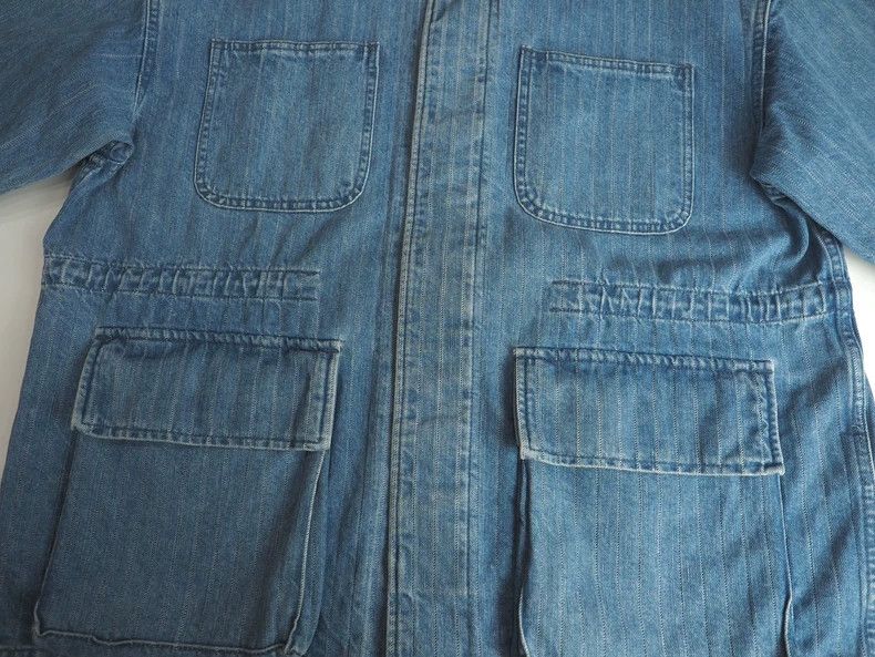 Cav Empt Cav Empt Stripe Denim Work Jacket Blue-dmc Size US M / EU 48-50 / 2 - 5 Thumbnail