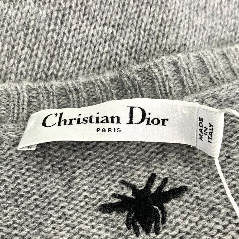 Dior Christian Dior Grey Animal Embroidered Sweater-dmc Size US S / EU 44-46 / 1 - 7 Thumbnail