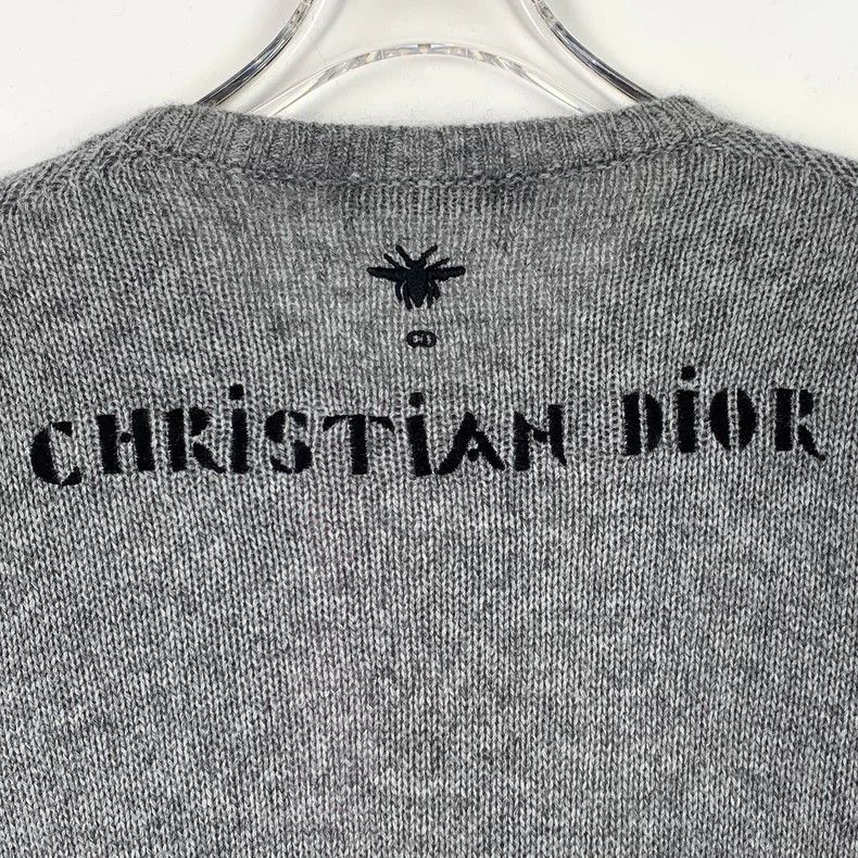 Dior Christian Dior Grey Animal Embroidered Sweater-dmc Size US S / EU 44-46 / 1 - 6 Thumbnail