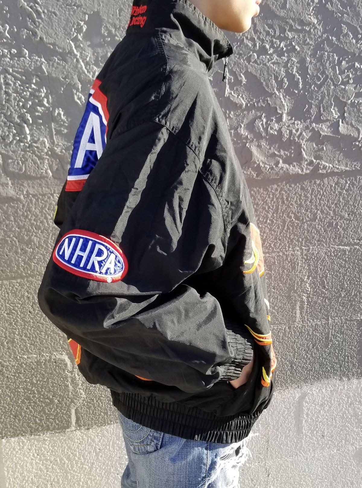Vintage NHRA Winston Drag Race VINTAGE 1990s Flame Jacket