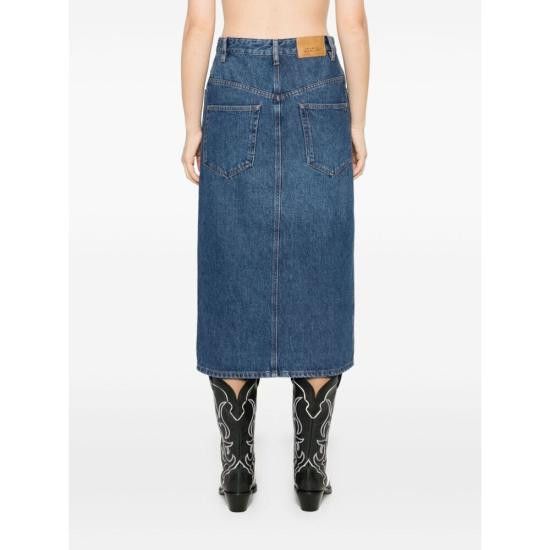 Isabel Marant Etoile ISABEL MARANT ETOILE Women Mid Skirts B3H02E JU0073FB 30BU BLUE Size 25" / US 0 / IT 36 - 4 Thumbnail