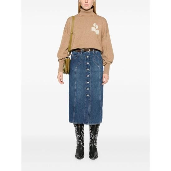 Isabel Marant Etoile ISABEL MARANT ETOILE Women Mid Skirts B3H02E JU0073FB 30BU BLUE Size 25" / US 0 / IT 36 - 3 Thumbnail